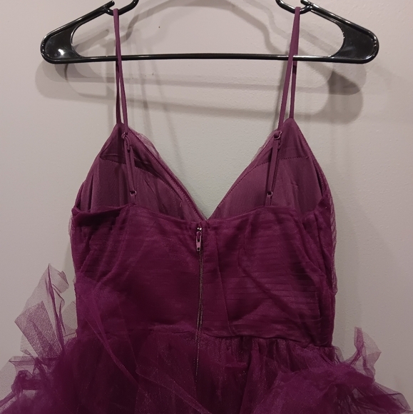 Windsor Hadley V-Neck Ruffled A-Line Tulle Formal Dress - Picture 10 of 11